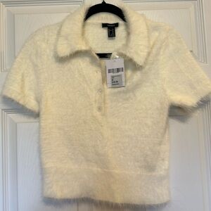 Forever 21 crop fuzzy sweater